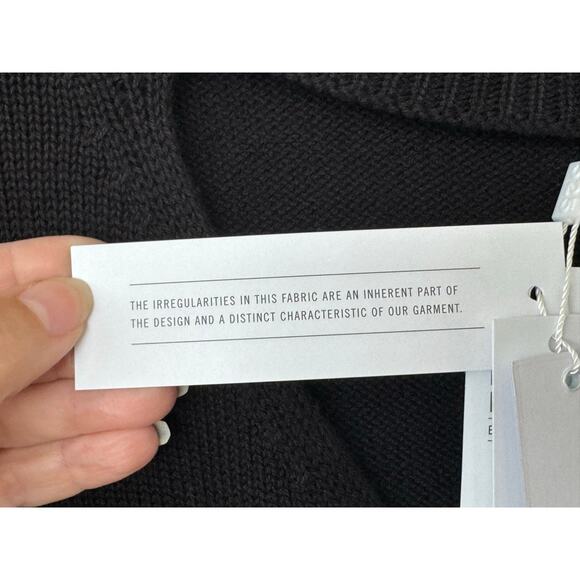 525 America Born in BKLYN Distressed Mock Neck Sweater – Size S – Black NWT - Picture 5 of 11